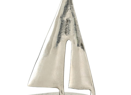 WHW Whole House Worlds Silver Sailboat Sculpture, 8.25 Inches Tall