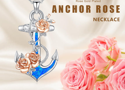 925 Sterling Silver Anchor Necklace for Women