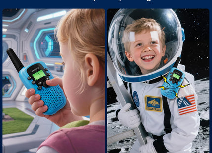 Rechargeable Walkie Talkies for Kids 3 Pack, Walkie Talkie Back to School Toys for Girls Boys, Outdoor Toys/Outside Camping Games for Kids Age 4-8-12, Birthday Gifts for 4 5 6 7 8 9 10 Year Old