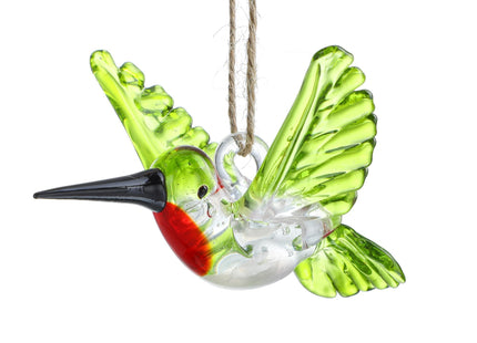 Hanging Glass Hummingbird Ornaments Crystal Humming Bird Figurines