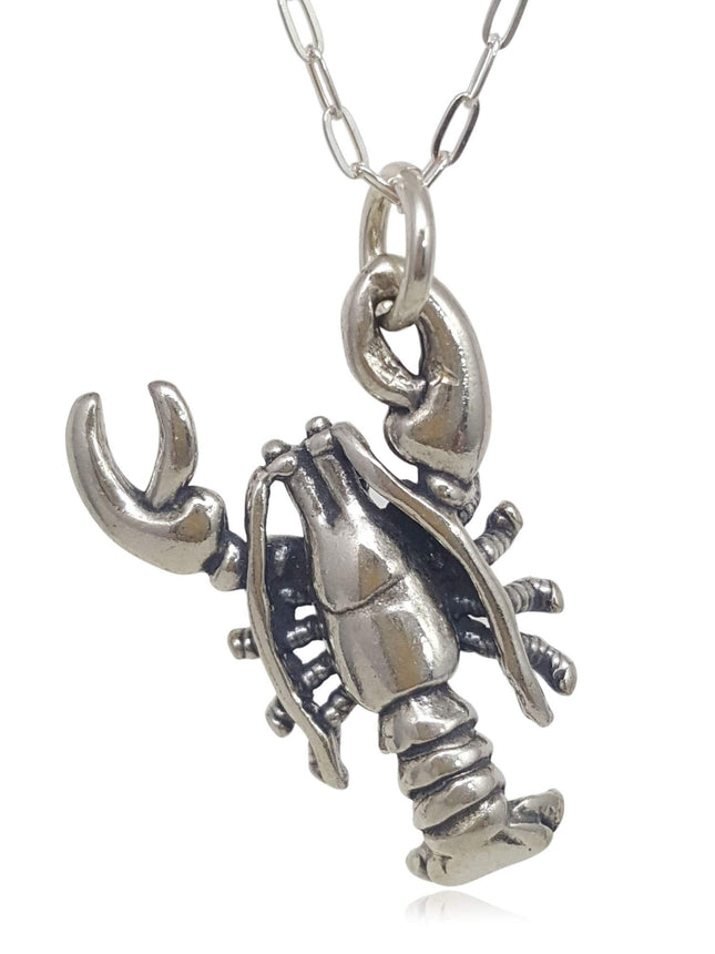 EnCharmed Lobster Sterling Silver Charm Necklace for Women