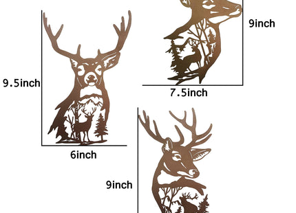 Deer Metal Wall Art Deer Silhouette Wall Decor Rustic Forest Hunting Sign