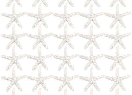 Framendino, 30 Pack 2.3 Inch White Starfish Resin Pencil Finger Decor Ornaments for Home Wedding Christmas Decorations