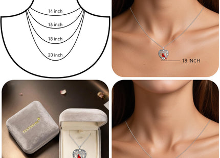 Cardinal Necklace Gifts for Women Mom Sterling Silver Red Cardinal Necklace