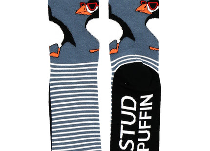 Lazy One Men and Women's Funny Socks, Gag Gifts For Men (Stud Puffin, Men)