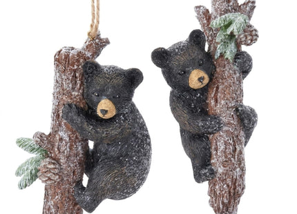 The Bridge Collection Climbing Black Bear Christmas Ornaments - Set of 2