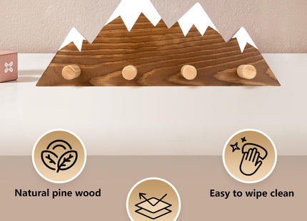 Waratah Designs Mountain Wall Hooks - Woodland Nursery Decor