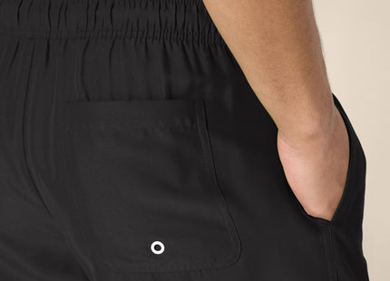 Amazon Essentials Men's Swim Trunks with Mesh Lining, Pockets, Drawstring Closure, Black, Medium