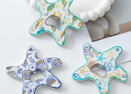 Bamsod 3D Starfish Fridge Magnet & Bottle Opener 2-in-1 Resin Ocean Themed Decor with Strong Magnet, Beach House Kitchen Bar Accessories, Unique Gift Idea (D)