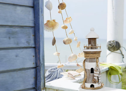 Lighthouse Decor Nautical Decoration Wood Light House Figurine with Lights