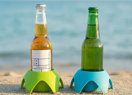 Uarzt Beach Cup Holders for Sand (7 Pack) | Beach Vacation Essentials Drink Holders, Sand Coasters for Drinks & Phones, Portable Beach Accessories Must Haves for Women, Family Travel & Summer Gifts