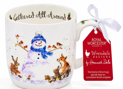 Portmeirion Wrendale Designs"Gathered All Around" Snowman 0.3L Christmas Mug