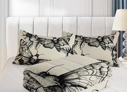 HOSIMA Striped Bass Big Fish Eat Small Fish Pattern Hunting and Fishing Bedding Set Queen Size for Boys Room Decor,Big Pike Fishing Comforter Set,Twin Bed in a Bag for Teens with 2 Pillowcases.