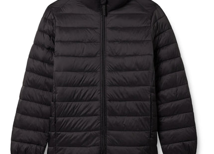 Amazon Essentials Boys' Lightweight Water-Resistant Packable Puffer Jacket, Black, X-Large