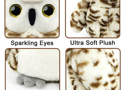 okegztoa Owl Stuffed Animal Toy 8" Ultra Soft Snowy Owl Plush Toy Fluffy and Cuddly Toy for Kids, Adults, Boys and Girls, for Birthday Christmas Halloween Easter Owl Gift