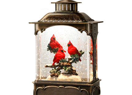 DenicMic Cardinal Snow Globe Lantern Christmas Decorations Indoor
