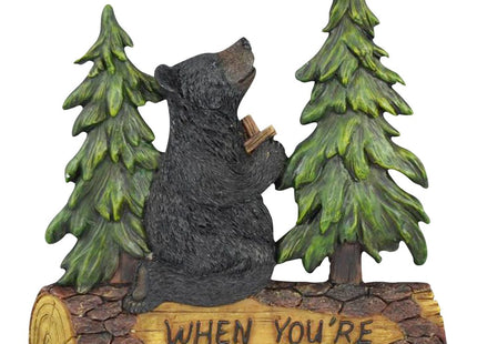Black Bear Decor for Home - Cabin Decor Wall Hanging Home Gifts for Family - Wall Plaques with Sayings Christian Religious Gifts Bear Wall Hanging - Praying Black Bear - When You're Down Look Up