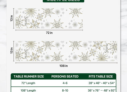 FreeNook Snowflake Christmas Table Runner, Chriatmas Decorations,13x72 Inch