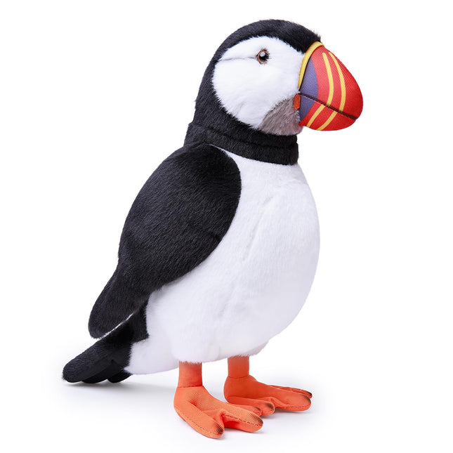 Frankiezhou Home Puffin Plush Toy, Lifelike Puffin Stuffed Animals Stand 11in, Soft Puffin Unique Plushie Toys Model Dolls Collection for Kids
