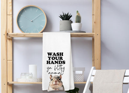 KTYHD Wash Your Hands Kid Squirrel Bathroom Towels, Kids Animal Girls Boys Dish Towel for Bathroom, Squirrel Love Gifts