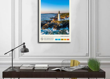 DADADADANIU Maine Photo, Maine Wall Decor, United States Poster, USA Outstanding Landscape Wall Art Poster for Home School Wall Hanging Office Kitchen Decor GiftFrame 16x24inch