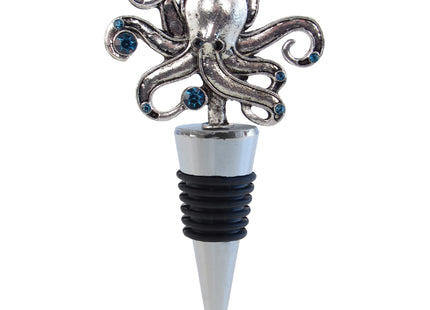 Cheers Octopus Metal Wine Stopper - Elegant Vacuum Seal Reusable Animal Ocean Life Wine Bottle Stopper Airtight Leak Proof Bottle Topper Cork Plug, Cute Home Decor & Bar Tool Accessory Unique Gift
