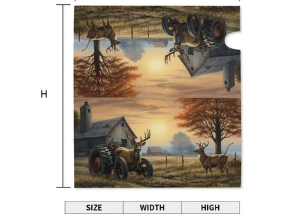 Foruidea Deer Tractors Personalized Mailbox Covers Magnetic Mailbox Wraps Post Letter Box Cover Standard Oversize 25.5x21 MailWrap Garden Home Decor