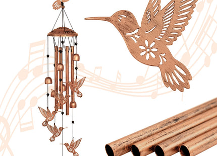 Hummingbird Wind Chimes for Outside,Hummingbird Gifts for Women Men,Metal