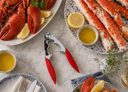Maine Man Spring-Action Lobster Cracker, Chrome-Plated Zinc Alloy and Silicone