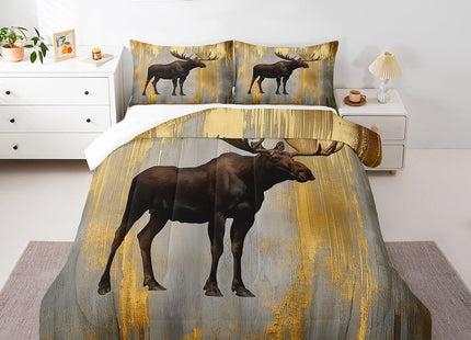 Erosebridal Moose Comforter Set Twin Rustic Woodland Wildlife Bedding Set