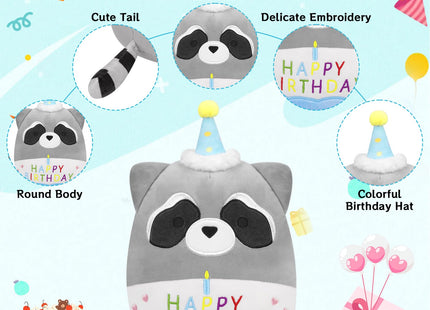 Raccoon Plush Toy -Cute Birthday Stuffed Animal Raccoon Plush Pillows Toys