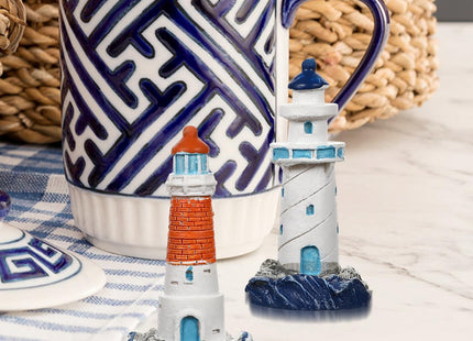 balacoo 4 Pcs Mini Lighthouse Decoration, Nautical Lighthouse Model