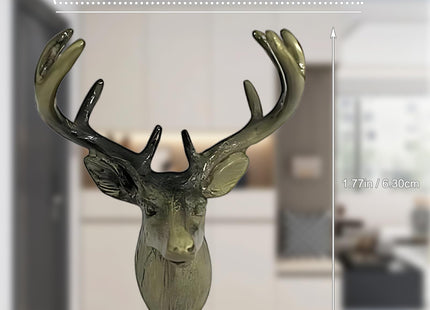 SGYUNQ Deer Cabinet Knobs, Animal Drawer Knobs for Dresser Drawers, Cabinet Knob Pulls for Wardrobe Cupboard Home Kitchen Decorative, 4PCS