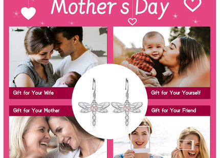Sterling Silver Dragonfly Earrings for Women