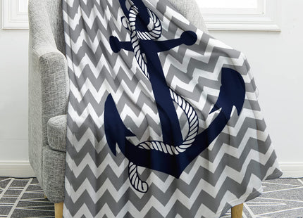 Jekeno Nautical Anchor Blanket Ocean Throw Gifts 50"x60"