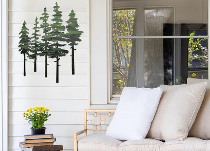 ESTART Metal Pine Tree Wall Art, Metal Tree Wall Decor