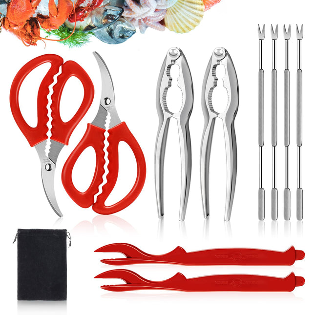 Crab Crackers and Tools Set, Seafood Boil Party Supplies, 10PCS