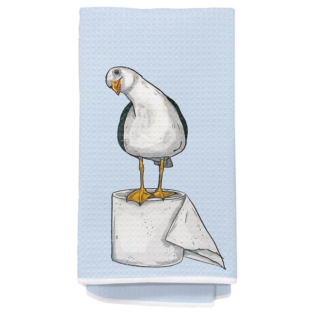 Yomisex Seagull Bathroom Decor Hand Towels, Seagull Coastal Beach Decor Towels Coastal Decorative Towels for Bathroom, Bird Lover Watcher Gifts Towel, 16x24 Inch