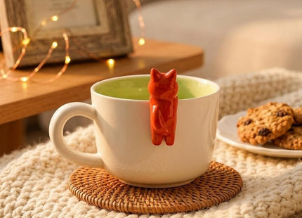 lpylxingyan 12oz Cute 3D Fox Ceramic Coffee Mug