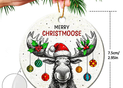 Moose Ornaments for Christmas Tree, Christmas Vacation Ornament, Hunting Woodland Animal Deer Ornaments, Cute Ornament for Kids - Moose Gifts for Women Lovers