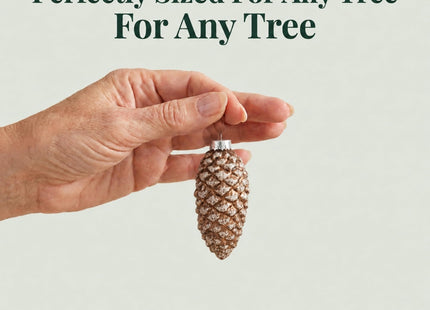 Sullivans Glittered Glass Glittered Pinecone Christmas Ornament
