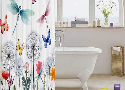 Feelyou Dragonfly Shower Curtain for Kids Teens Bathroom