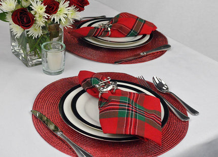 DII Christmas Thanksgiving Holiday Tabletop Décor Collection Decorative Napkin Ring Holder Set, 2.5" Diameter, Silver Reindeer, 6 Piece