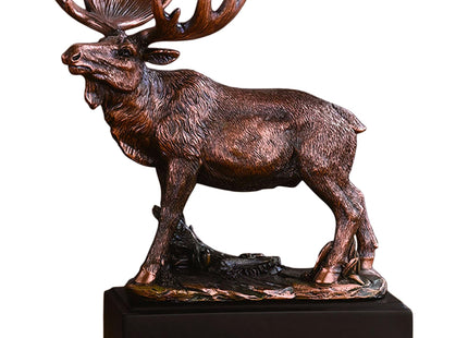 Bronze Finished Moose Statue