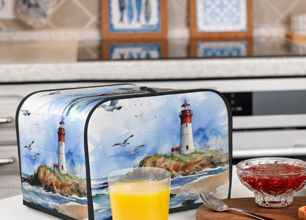 DXTKWL Toaster Cover 4 Slice Sea Beach Lighthouse Waterproof Appliance Cover with Hang Loop Bread Baker Toaster Cover for Kitchen