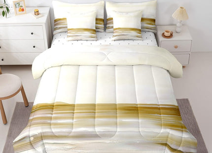 Erosebridal Abstract Beach 7 Piece Comforter Set Set Yellow Oil Twin
