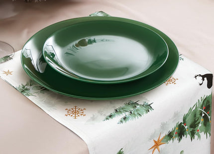 Arquiel Winter Woodland Pine Tree Cloth Napkins Set of 6, 100% Cotton