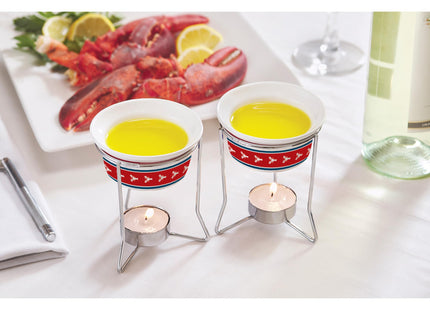 Nantucket Seafood Ceramic Butter Warmers, Lobster Design, Set of 2