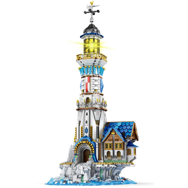 Reobrix Medieval Lighthouse Building Kit with Lights 2966PCS