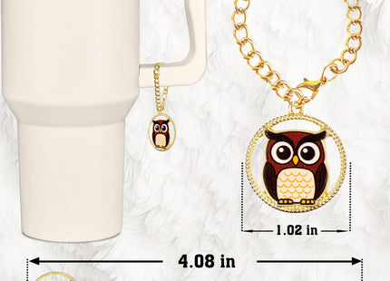 Owl Straw Topper, 10mm (0.4in) Cute Owl Straw Topper, Covers for Stanley Cup - Owl Accessories, Decor, Stuff, Things, Birthday Decoration, Gifts for Lovers, Women, Kids, Girls